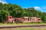PICK 9501 & JRWX 115 used for parts sitting @ the yard of Pickens railways